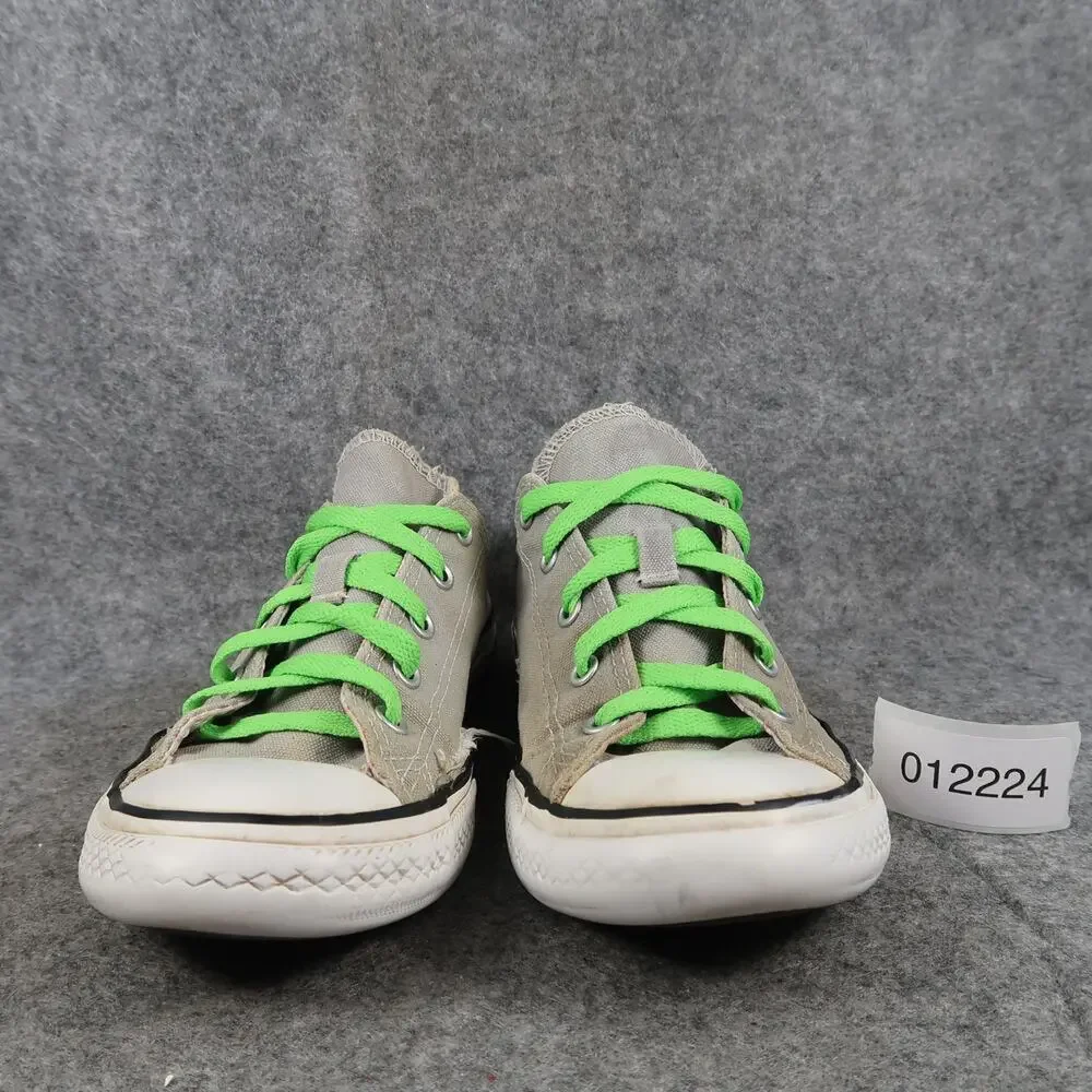 Converse Shoes Kids 4 Sneakers All Star Canvas Casual Lace Up Gray Trainer Youth